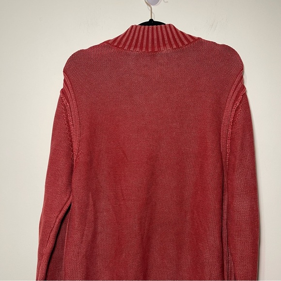Tommy Bahama Men’s Red Cotton Quarter-Zip Pullover Sweater XL fisherman nautical - Picture 10 of 12